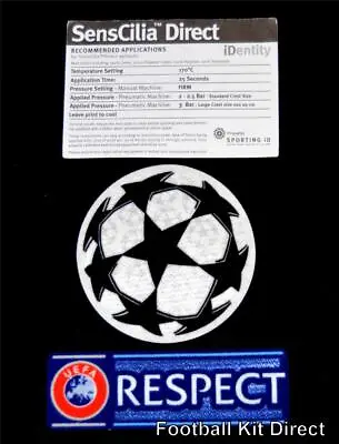 Official Champions League Starball + Respect Football Shirt Patch/Badge • £19.99