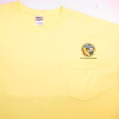 DEPARTMENT Of WATER RECOURSES CALIFORNIA CIVIL TEE T SHIRT Mes XXL NEON Yellow • $14.99