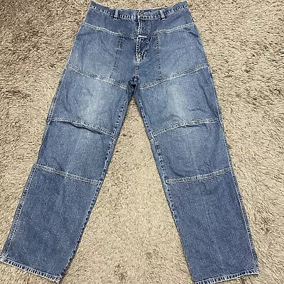 Vtg Marithe Francois Girbaud Jeans Mens 33x32 Straight Baggy Blue Denim Pants • $42.70