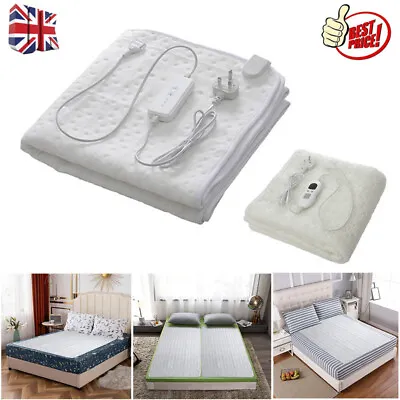 Electric Blanket Single Double King Heated Bed Under Warmer Blanket Washable UK • £18.95