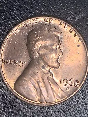 1968 D Lincoln Penny With Error On Top Rim And  L  In Liberty On Edge & More.  • $2000