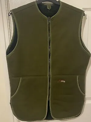 Musto Dark Green Pop In Warm Pile Lining Gilet - Size 36 • £17