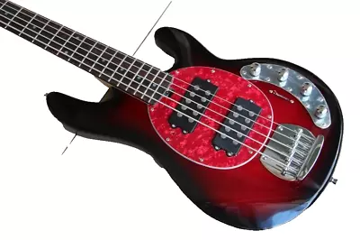 New 5 String Music StingRay Ray5 Ernie Ball Electric Bass In Red BURST 120315 • $316