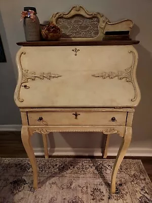 Handmade Antique Petite French Provincial Secretary Desk • $150