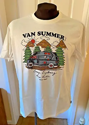 Men's Springfield R[ECO]NSIDER White Caravan VAN SUMMER T-Shirt - Size XL MEX 42 • £18