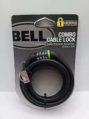 BELL Combo Cable Lock - Heavy Duty Thick Steel Core Protective Cover 8mm X 5ft • $7.89