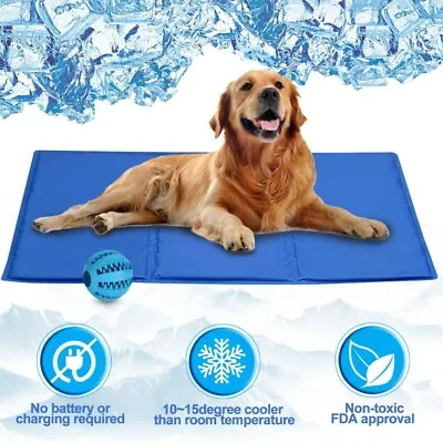 £6.75 • Buy Pet Self Cooling Gel Mat Cool Mat For Dogs Cats Bed Mattress Pad Heat Relief