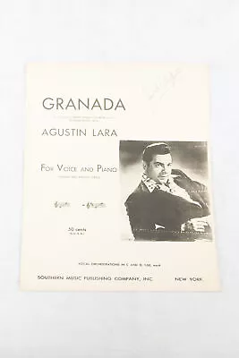 Granada Agustin Lara Voice Piano Spanish English Sheet Music • $9.57