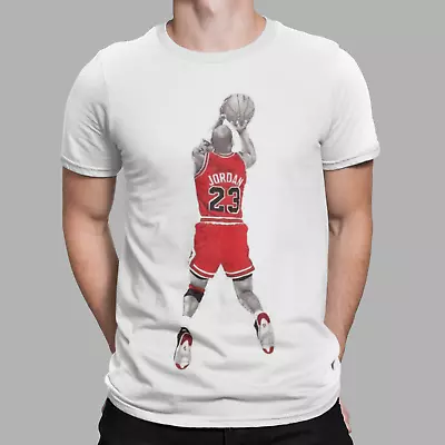 Michael Jordan T Shirt Street Fashion USA Movie Jump Shot TV 80s Retro Gift TEE • £6.99