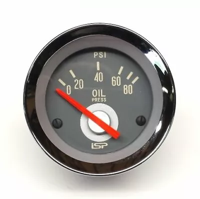 $50 • Buy Vw Type Isp 3 Series Grey Red Oil Pressure Gauge 2-1/16 Bug Bus Ghia Squareback