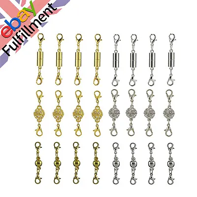 24Pcs DIY Magnetic Lobster Clasps Jewelry Necklace Converter Extender Kit • £10.79