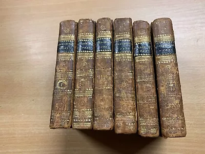 £139.99 • Buy *RARE* 1809  THE MISCELLANEOUS WORKS OF OLIVER GOLDSMITH  6 X LEATHER BOOKS (P5)