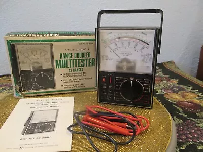 Vintage  Micronta  Doubler Multitester 43 Ranges 22-204U W/ Leads WORKS! • $19.95