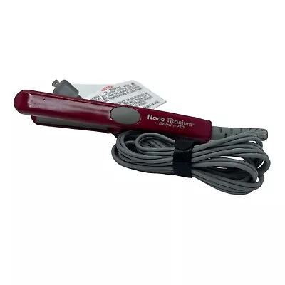 BaByliss Pro Nano Titanium 1/2” Mini Flat Iron Red - Travel Hair Straightener • $19.99