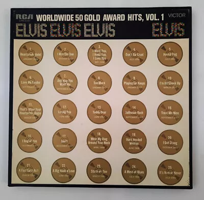 ELVIS PRESLEY 12  Australian LP Box Set WORLDWIDE GOLD AWARD HITS  - Volume 1 • $34.95