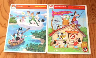 Lot Of 2 Vintage WHITMAN Puzzles Disney Mickey Mouse Club & Peter Pan • $15