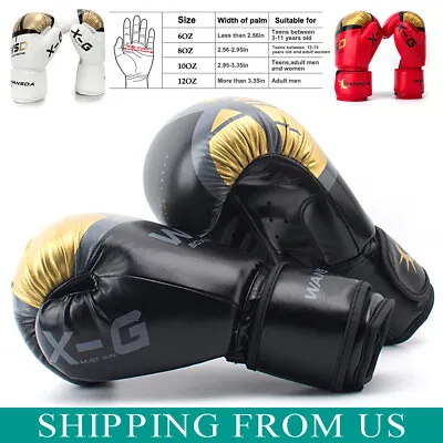 Boxing Gloves Grappling Punching Bag Training Sparring MMA Muay Thai Kickboxing • $28.49