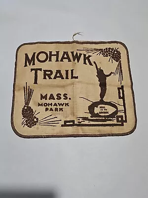 Vintage Mohawk Trail Mass Massachusetts MA Embroidered Souvenir Patch Pillowcase • $34.99