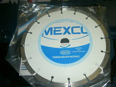 MEXCO PREMIUM ABRASIVE 9 INCH230MM DIAMOND BLADE TOP QUALITY NEW 10mm Seg Diam • £24.99