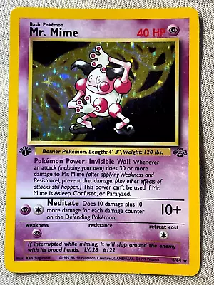 MR. MIME -- 6/64 - Holo Rare 1st Edition Jungle Set 1999 Pokémon TCG / MP / Card • $29.95