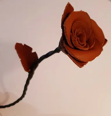 Valentines Day Birthday Wedding I Love You Leather Rose Handmade • £24.95