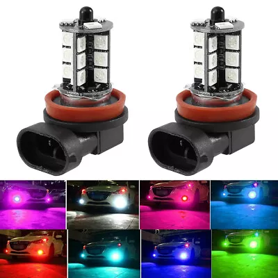 2X 27LED Car Fog Lights H8/H11 RGB Front Fog Lamp Bulb Headlight Remote Control⊙ • $20.69