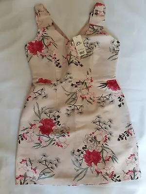 Miss Selfridge Pink Floral Dress Size 12 RRP $75 • £19.50