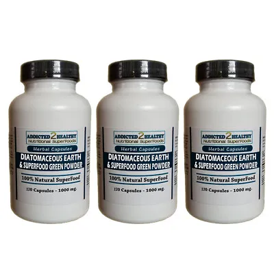 $39.99 • Buy 360 Diatomaceous Earth & Superfood Green Powder Capsules|3 Pack Combo - Save!