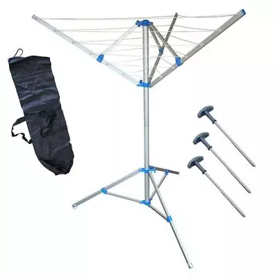 £33.99 • Buy Portable Aluminium Clothes Line Via Mondo Camping Caravan Washing Airer Dryer