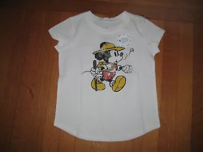 NEW Vintage Whistling Mickey Mouse Hiking Disney T-Shirt Tee Girl's Size 5T NWT • $8