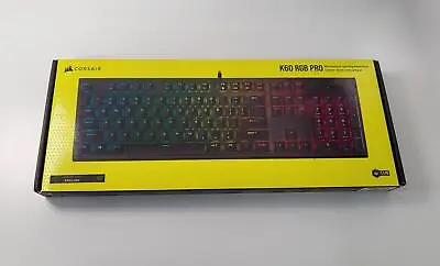 New Corsair K60 RGB Pro CH-910D019 Gaming Keyboard CHERRY Mechanical Switches • $49.99