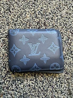 Louis Vuitton Pacific Taiga Blue Monogram Wallet Leather • $400