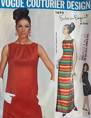 Vogue Couturier Design #1693 Cut/complete Frederico Forquet Sz10 Dress Pattern • $40