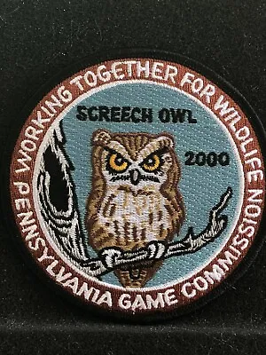 $3.99 • Buy 2000 Pennsylvania Game Commission Wtfw Patch  Screech Owl  4  Diameter