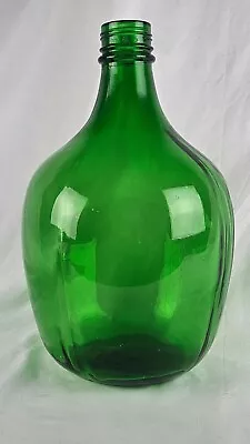 Vintage Demijohn Green Glass - Wine Making - Carboy - 5 Liter 13  Tall • $75