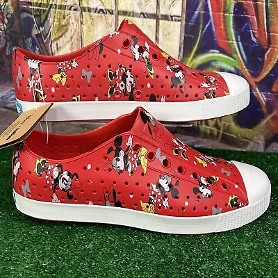 Disney X Native Minnie Mouse Shoes Women 11 Red Slip On Waterproof Sneakers • $22.95