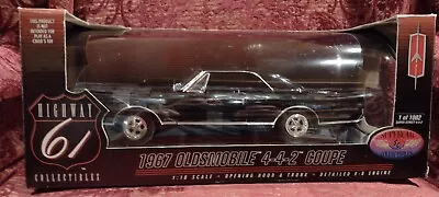 1/18 Scale Hwy. 61 1967 Old's 442 Coupe  Super Street  1 Of 1002  (Black) • $149.99