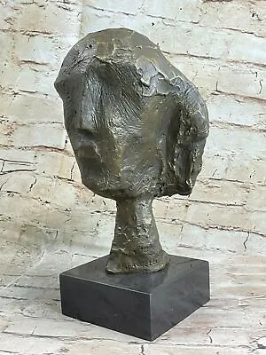 Bronze Head On A Marble Base After Gia Cometti Masterpiece Sculpture Abstract • $209.50