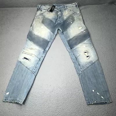 G Star Jeans Mens 36x30 Blue Motac X 3D Relaxed Moto Cross 50 Year Raw NEW Tags • $99