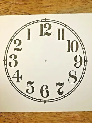 5  Clock Replacement Paper Dial (Numbered Backwards)             (Lot 173) • $6.98