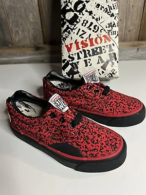 Vintage 1986 NOS RARE Vision Street Wear Skate Red Shoes Size 13 NIB KIDS • $200