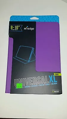 M-Edge Universal Basic Tablet Folio Case XL Purple  (U10-BA-MF-B)(ship Fast) • $14.99