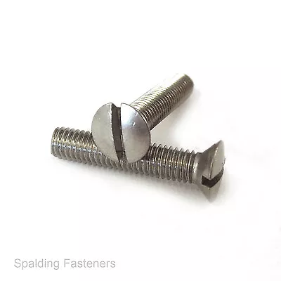 £2.89 • Buy Metric A2 Stainless Steel Raised Countersunk Slotted Head Machine Screws M4 - M8