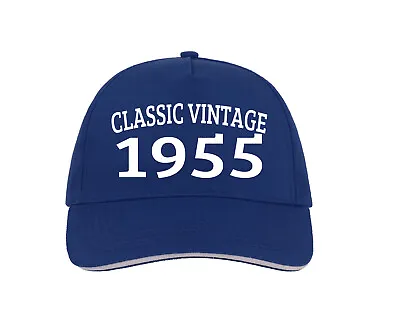 Birthday Gift Baseball Hat Cap Men's Ladies Personalised 1955 Change Year 65th • £9.95