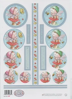 Fairy Doodles Die Cut Decoupage Best Wishes Circle Stackers  Cardmaking BCFD0002 • £1.99