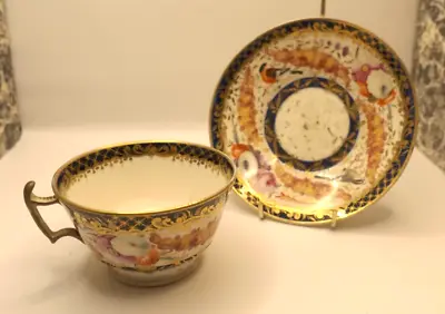 Regency Coalport  C.1825 Birds & Floral Tea Cup & Saucer A/f (90) • £17.50