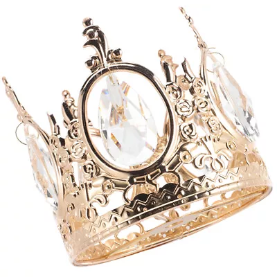  Chandelier Crown Decoration Crystals Replacement Retro Desk Lamp Glass • £16.99