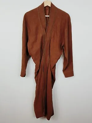 BASSIKE Womens Size 0 Or 6 Cognac Brown Linen Wool Long Sleeve Cinched Dress • $250