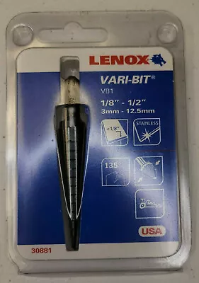 Genuine Oem Lenox Vari-bit Vb1   1/8 -1/2  Step Drill Bit Cobra Step • $24.99