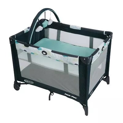 Graco Stratus - Play Yard Full-Size Infant Bassinet Push Button Compact Fold • $39.99